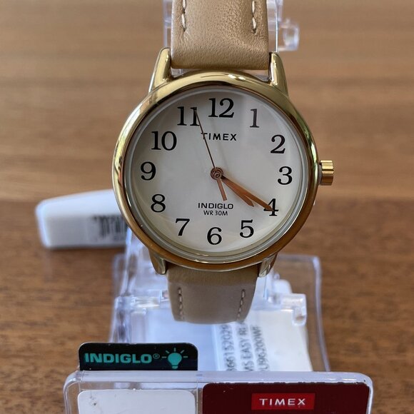 Timex Accessories - NWT, Timex TW2U96200 Women's Tan Easy Reader w/2nd-Hand Leather Strap 30mm Watch